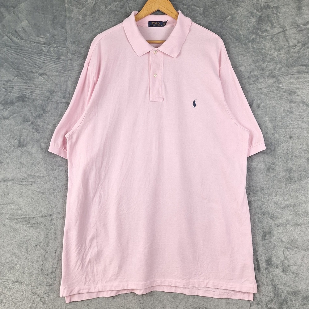Polo Ralph Lauren Shirt 2XLT Tall Pink Preppy Classic Pony Heritage Golf Frat